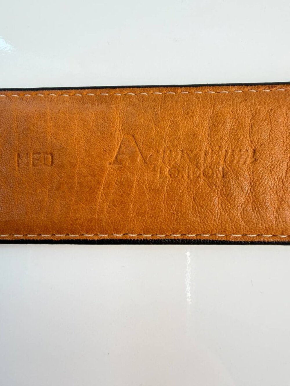 Aquascutum London Cobbler Leather Belt – Premium Quality | Size L - Picture 9 of 10